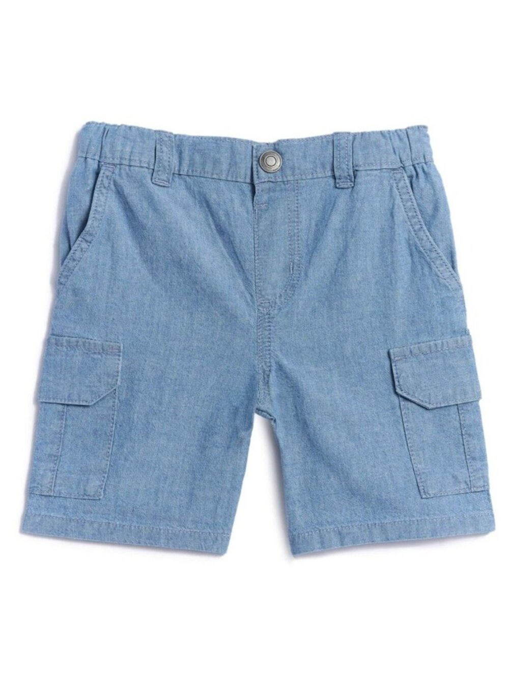 Garanimals Toddler Boys Adjustable Waist Blue Chambray Cargo Shorts Size 4T
